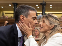 Pedro Sánchez y Yolanda Díaz, este miércoles en el Congreso de los Diputados
