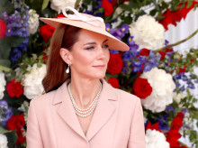 The Princess of Wales awaits the arrival of the President of France Emmanuel Macron and his wife Brigitte Macron at Datchet Road in Windsor, Berkshire, on day one of the French President's state visit to the UK. Picture date: Tuesday July 8, 2025. *** Local Caption *** .