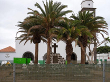 La Plaza de Las Palmas de Arrecife antes de la eliminación de la cruz