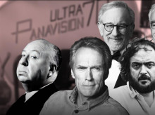 Hitchcock, Eastwood, Kubrick y John Ford, en la parte inferior; y Spielberg y Scorsese en la superior