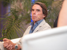 El expresidente del Gobierno, José María Aznar, durante un acto del PP de Ibiza