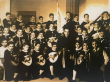 Don Juan Novo, con la rondalla de San Lorenzo