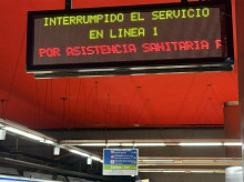 Servicio interrumpido en la Línea 1 de Metro de Madrid