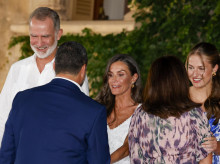 Jaume Anglada, Pilar Aguiló during a reception at the MariventPalace in Palma de Mallorca on Monday4 August 2025