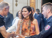 La presidenta de la Comunidad de Madrid, Isabel Díaz Ayuso, durante los actos de la Virgen de la Paloma