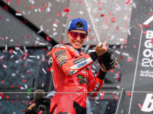 Marc Márquez celebra su victoria en el Gran Premio de Austria