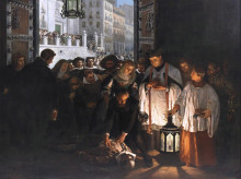 Óleo 'La muerte del conde de Villamediana', de Manuel Castellano
