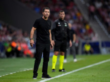 Diego Pablo Simeone, durante el partido Atlético de Madrid - Elche