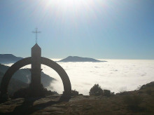 Mar de nubes en el barranco de las Cinco Villas desde el Puerto del Pico