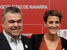 Santos Cerdán y María Chivite