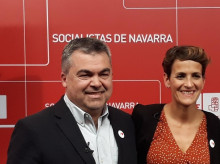 Santos Cerdán y María Chivite