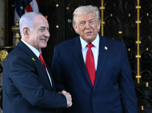 El primer ministro de Israel Benjamín Netanyahu y el presidente Donald Trump en Florida