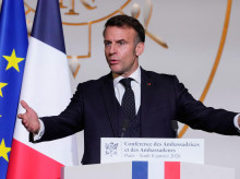 El presidente de Francia, Emmanuel Macron, en París