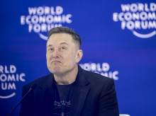 Elon Musk en Davos.
