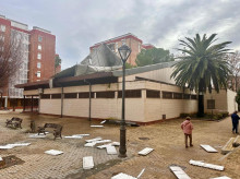 Parroquia Virgen del Camino, con el techo arrancado