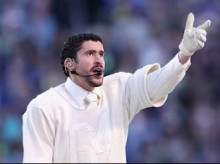 El cantante en un momento de su reciente aparición televisiva