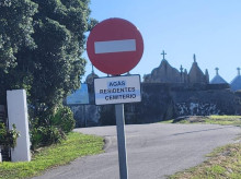 La señal viral que está ubicada en Corrubedo, en Ribeira