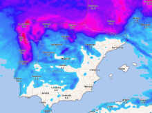 Precipitación acumulada hasta el jueves por la noche
