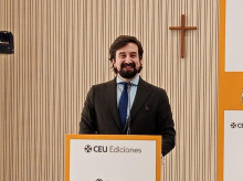 Rafael Núñez Huesca durante la entrega del Premio 'Sapientia Cordis'