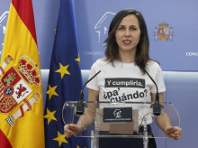 Imagen de la secretaria general de Podemos, Ione Belarra, tomada en el Congreso de los Diputados