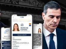 Montaje de Marlaska, Sánchez y miDNI