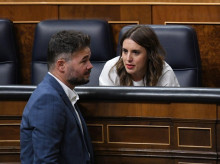 Gabriel Rufián e Irene Montero en una imagen de archivo