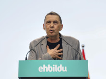 El líder de Bildu, Arnaldo Otegi, este domingo