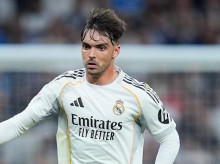 Raúl Asencio, del Real Madrid, en el partido frente al Girona