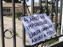 Vista del exterior del chalé que fue de la familia del único investigado en el caso de la muerte de Esther López