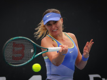 Paula Badosa golpea una bola de derecha esta temporada