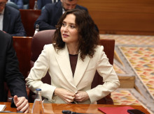 El portavoz del Gobierno de la Comunidad de Madrid, Miguel Ángel García Martín, y la presidenta, Isabel Díaz Ayuso