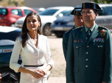 Doña Letizia este jueves en la Academia de Oficiales de la Guardia Civil en Aranjuez