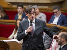 El presidente de la Generalitat de Cataluña, Salvador Illa, en el Parlament