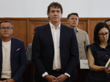 El músico David Sánchez durante el primer día del juicio en la Audiencia de Badajoz