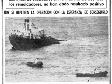 Página del Faro de Vigo que informa de los trabajos de rescate del Ivy