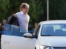 David Sánchez llegando a la Audiencia de Badajoz