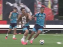 Imagen de la patada de Gavi sobre Rodri en el entrenamiento de España en Chicago