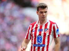 Alexander Sorloth, en un partido con el Atlético de Madrid esta temporada