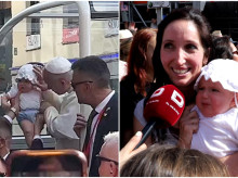 La emoción de una madre después de la bendición del Papa a su bebé: «El pobre no lo entiende, pero es maravilloso»
