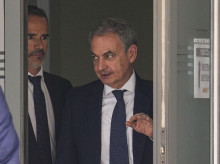 José Luis Rodríguez Zapatero, a su salida de la Audiencia Nacional