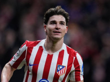 Julián Álvarez, en un partido del Atlético de Madrid esta temporada