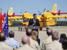 El presidente del Gobierno, Pedro Sánchez, interviene en la presentación de la campaña antiincendios de 2026