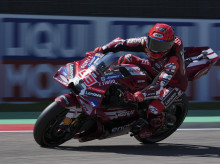 Marc Márquez durante la sprint del GP de Alemania