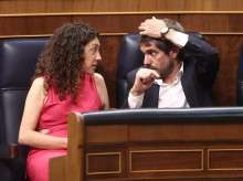 La portavoz adjunta de Sumar en el Congreso y miembro de Comuns, Aina Vidal, y el ministro de Cultura, Ernest Urtasun