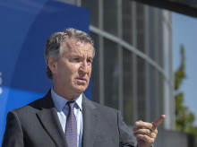 Alberto Núñez Feijóo, durante la sesión de apertura del Foro internacional EPP