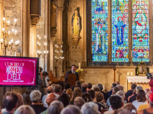 Imagen del alcalde de Elche, Pablo Ruz, durante el acto celebrado en Londres