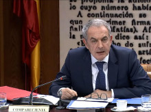 Zapatero, durante su declaración ante el Senado el pasado marzo