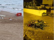 Imagen de diferentes desperfectos en Port Saplaya (Alboraya - Valencia).