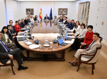 Imagen de la mesa del Consejo de Ministros, en una reunión reciente