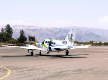 Una avioneta en Nazca, Peru